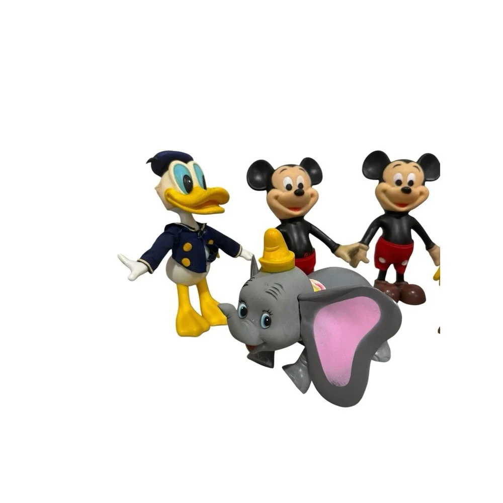 VTG R Dakin Plastic Figures Disney Minnie Mickey Goofy Dumbo Donald 1970's 8